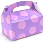 Lavender with Pink Dots - Empty Favor Boxes