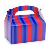 Blue and Red Striped - Empty Favor Boxes 