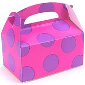 Hot Pink and Purple Dots - Empty  Favor Boxes 