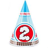 Two-Two Train 2nd Birthday Cone Hats 