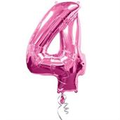 #4 Pink Foil Balloon 34" H
