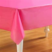 Candy Hot Pink Plastic Tablecover 54" x 108"