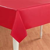 Classic Red Plastic Tablecover