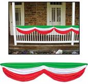 Red, White and Green Fabric Bunting