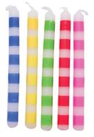Assorted Striped Candles 