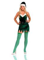 Women's Sassy Elf Dress And Thigh Highs