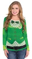 St. Patrick's Day Women's Long Sleeve Top S/M Costume