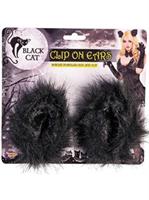 Black Cat Clip on Ears - Adult