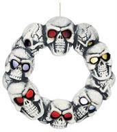Skull Wreath with Lights