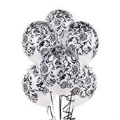 Damask Pearl White Latex Balloons 