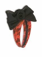 80s Lace Headband With Bow