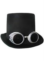 Steampunk Deluxe Top Hat With Goggles