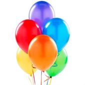 Metallic Rainbow Latex Balloons 