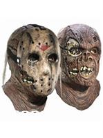 Friday the 13th Jason Voorhees Deluxe Adult Overhead Latex Mask with Removable Hockey Mask