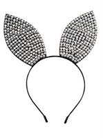 Rhinestone & Pearl Bunny Ears Headband