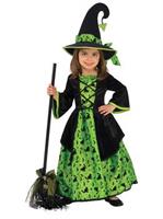 Girls Green Witch Costume