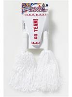 White Pom-Pom Megaphone Set