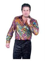 Mens Plus Disco Multi Rainbow Shirt