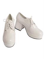 Mens Pimp Platform White Shoes