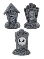 The Nightmare Before Christmas Mini Tombstone Set Jack/Sally/Zero