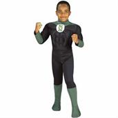 Green Lantern Deluxe Muscle Chest Kids Costume