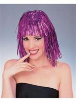 Purple Tinsel Wig