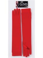 Gloves-Long Nylon Red