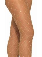 Fortune Teller - Nude & Rhinestone Fishnets
