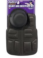 Police Helmet And Chest Plate Set