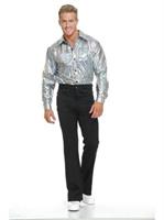 Silver Glitter Disco Shirt Costume
