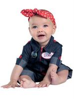 Girls Newborn Rosie The Riveter Costume