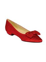 Women'S Red Stone Flat w/ Bow
