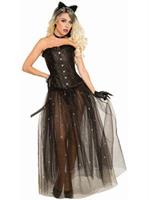 Spike & Rhinestone - Mesh Overlay Shirt Costume