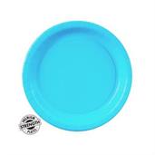 Bermuda Blue (Turquoise) Paper Dessert Plates 