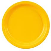 School Bus Yellow (Yellow) Dinner Plates 