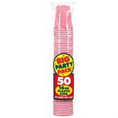 New Pink Big Party Pack 16 oz. Plastic Cups 