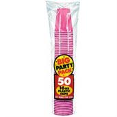 Bright Pink Big Party Pack 16 oz. Plastic Cups 