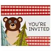 Let's Go Camping Invitations 