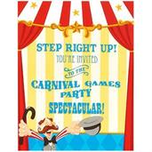 Carnival Games Invitations 