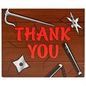 Ninja Warrior Party Thank-You Notes 