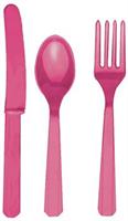 Bright Pink Asst. Cutlery 