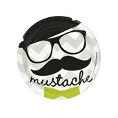 Mustache Man Dessert Plates 