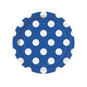 Blue and White Dots Dessert Plates 