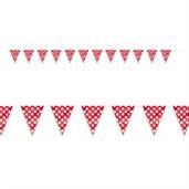 Red and White Dot Flag Banner