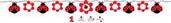 Ladybug Fancy Ribbon Flag Banner