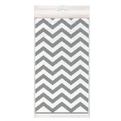 Silver Chevron Plastic Tablecover