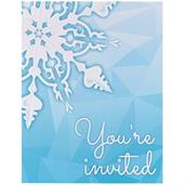 Snowflake Winter Wonderland Invitations (8)