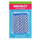 Blue Stripe Birthday Candles