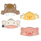 Barnyard Birthday Paper Character Crowns (8)