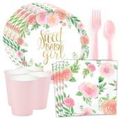 Floral Baby Shower Standard Tableware Kit (Serves